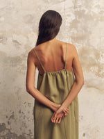 Bliss Flow Maxi Dress - Khaki Green - elizabeth + Bern