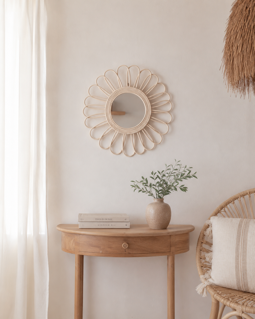 Bloom Rattan Mirror