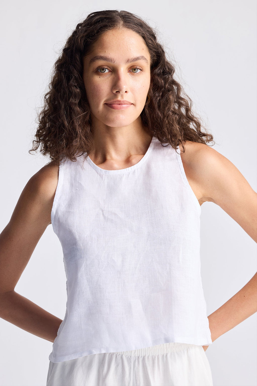 Button Back Embroidered Crop Top - elizabeth + Bern