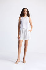 Button Back Embroidered Crop Top - elizabeth + Bern