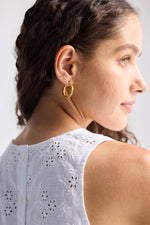 Button Back Embroidered Crop Top - elizabeth + Bern