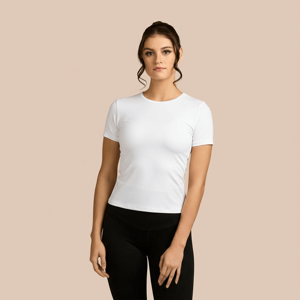 Short Sleeve Crew Neck Layering Top