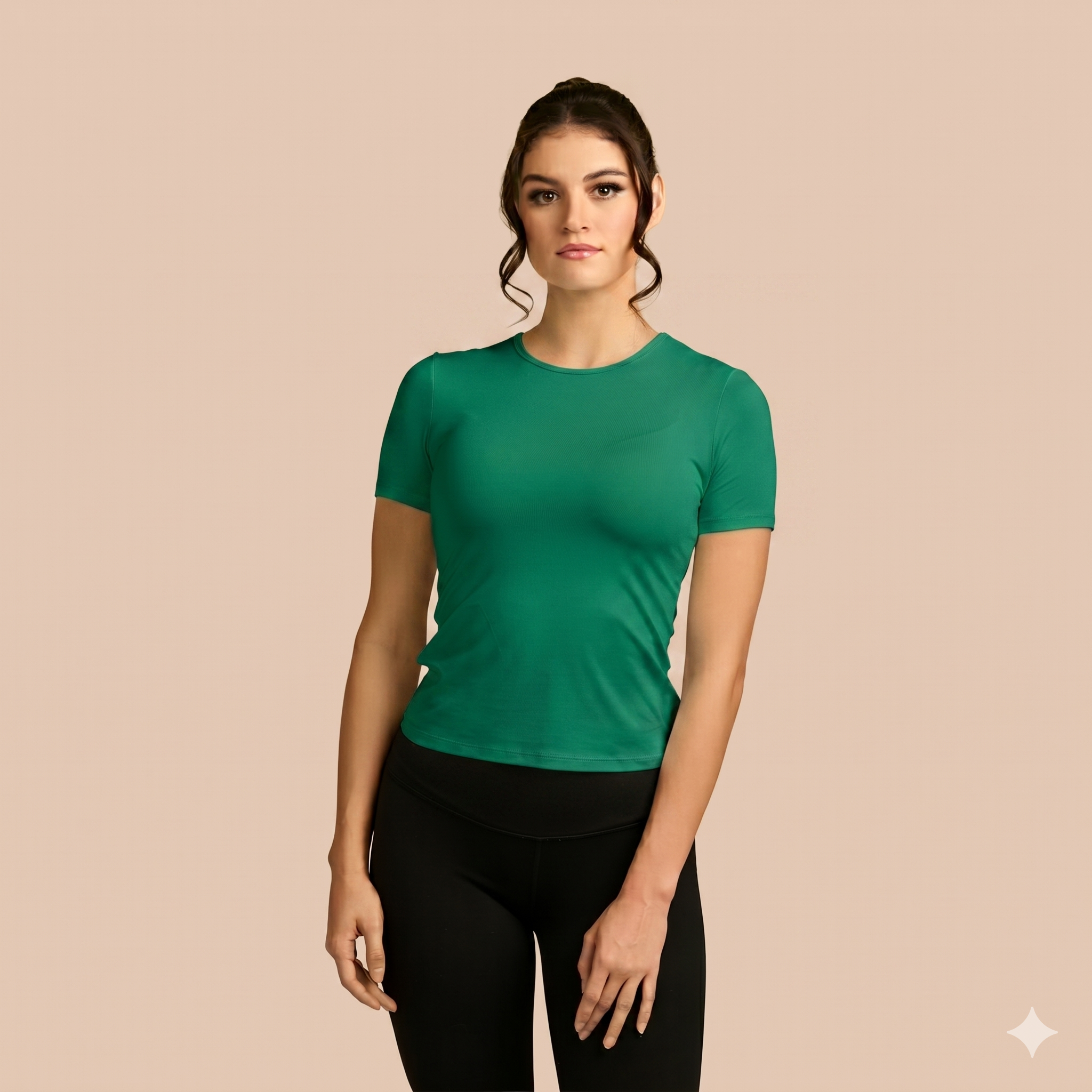 Short Sleeve Crew Neck Layering Top Adea - Everyday Luxury elizabeth + Bern
