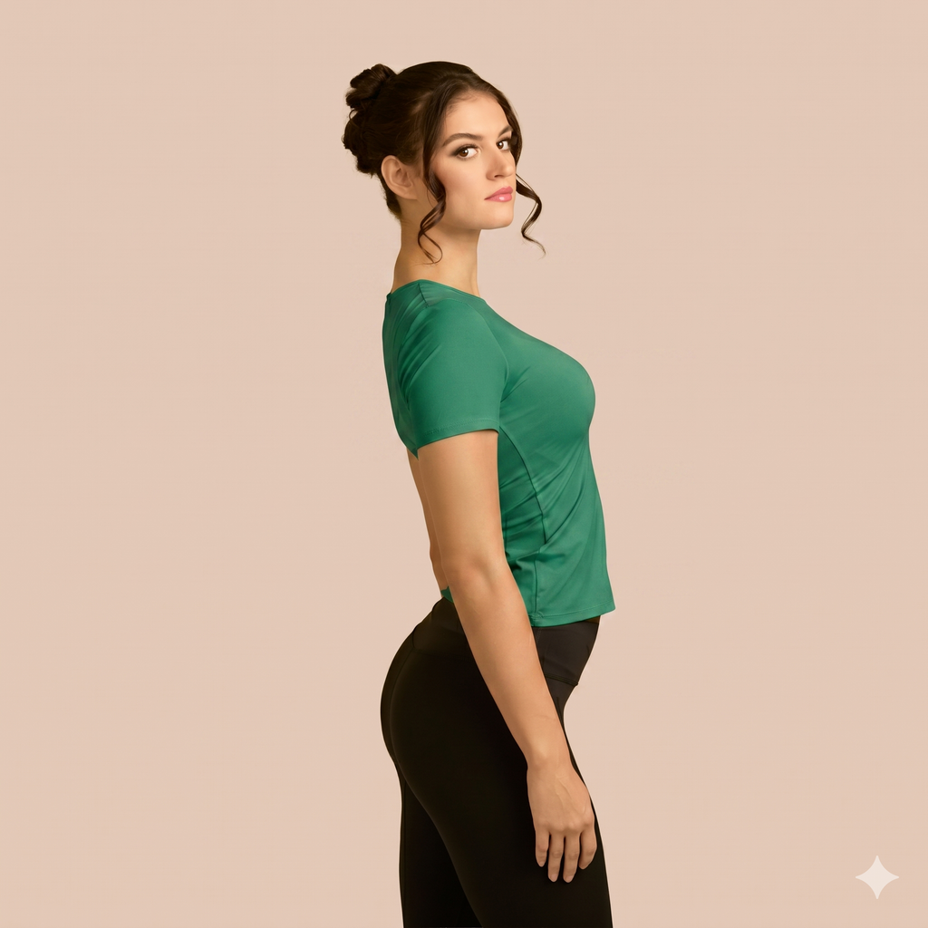 Short Sleeve Crew Neck Layering Top Adea - Everyday Luxury elizabeth + Bern