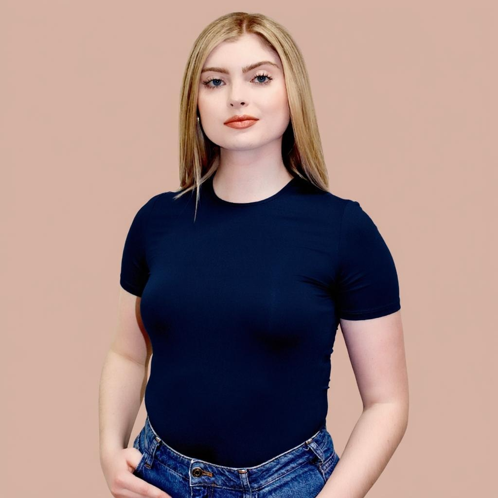 Short Sleeve Crew Neck Layering Top