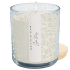 Spa Day Soy Candle - Blue Tinted Glass Jar - 12 oz
