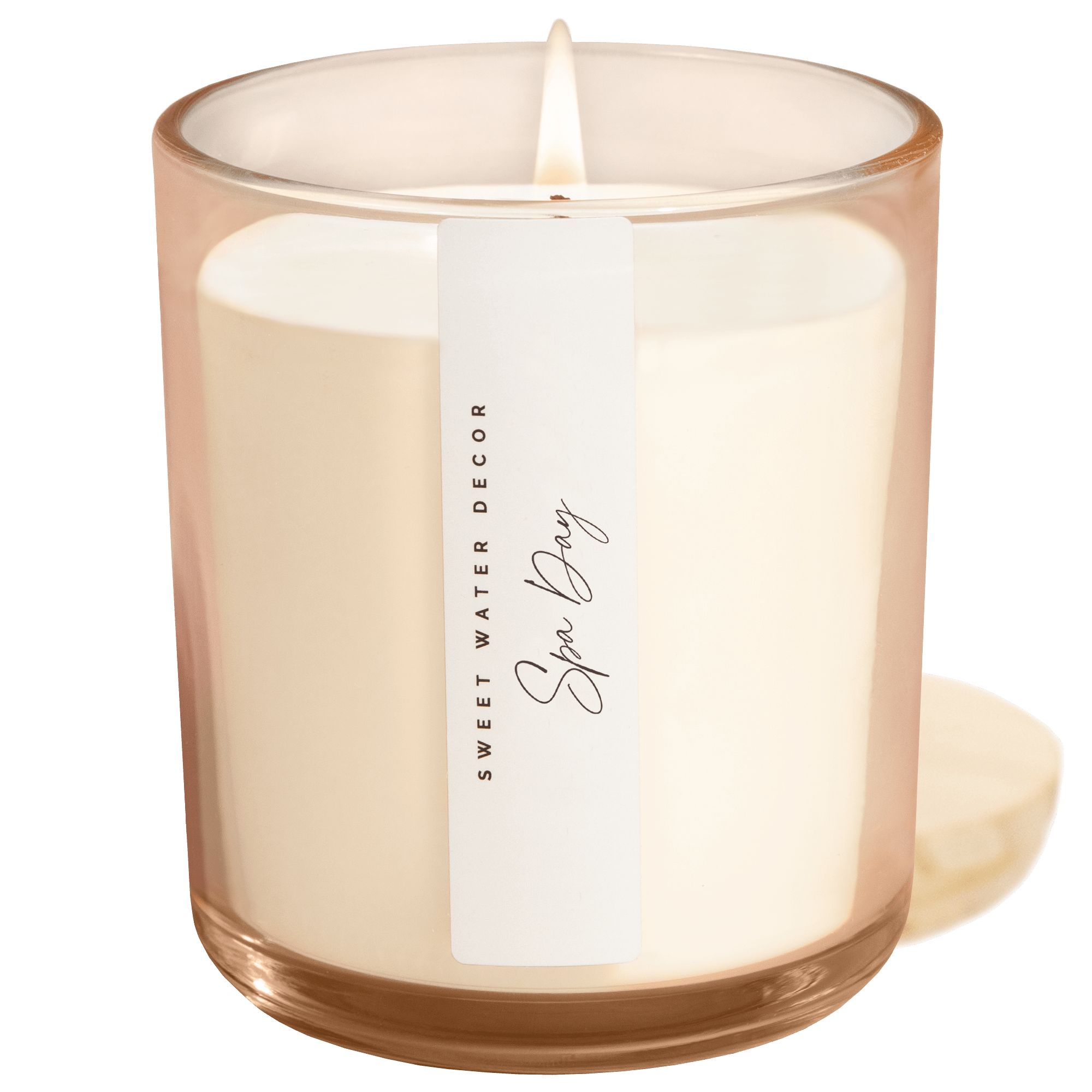 Spa Day Soy Candle - Tinted Glass Jar - 12 oz Sweet Water Decor elizabeth + Bern