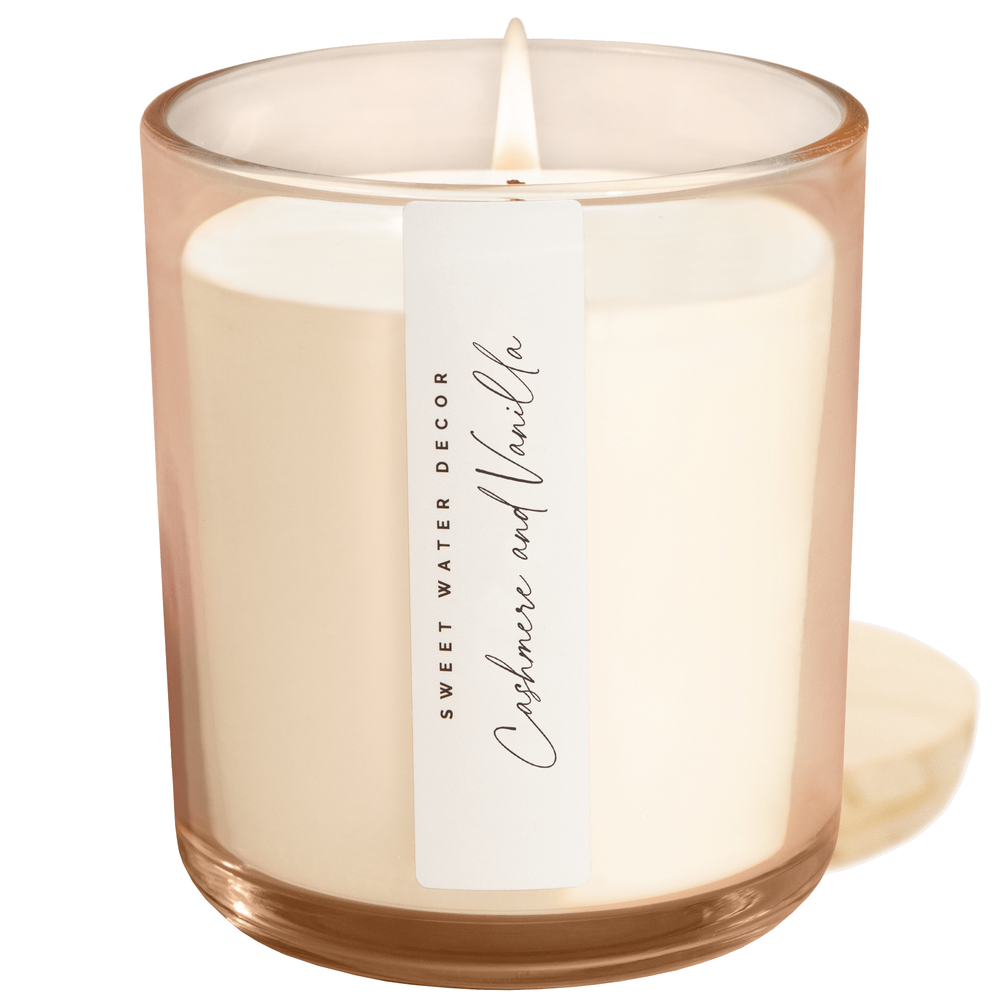 Cashmere and Vanilla Soy Candle - Tinted Glass Jar - 12 oz - elizabeth + Bern