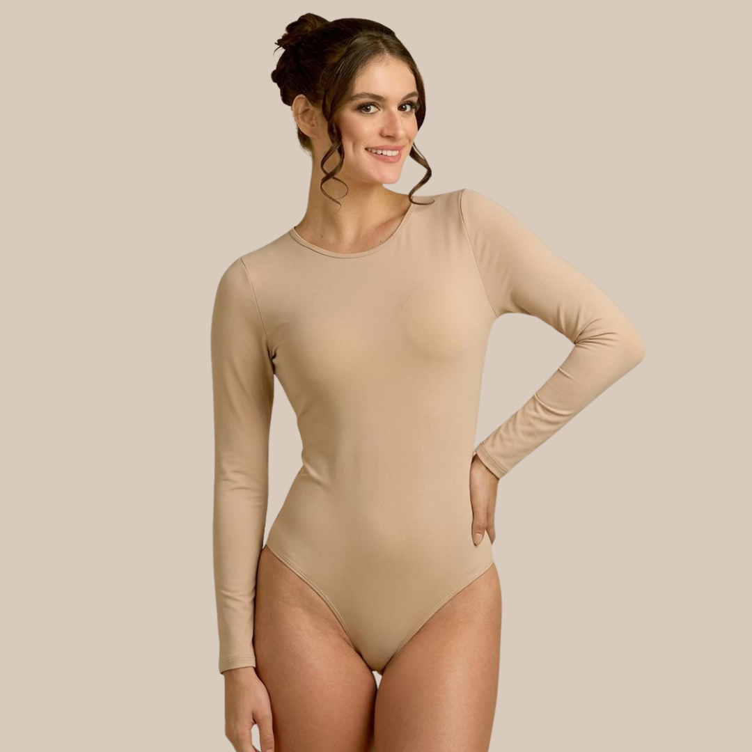 3/4 Sleeve Crew Neck Bodysuit