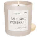 Palo Santo Patchouli Soy Candle - Tan Matte Jar - 15 oz Sweet Water Decor elizabeth + Bern