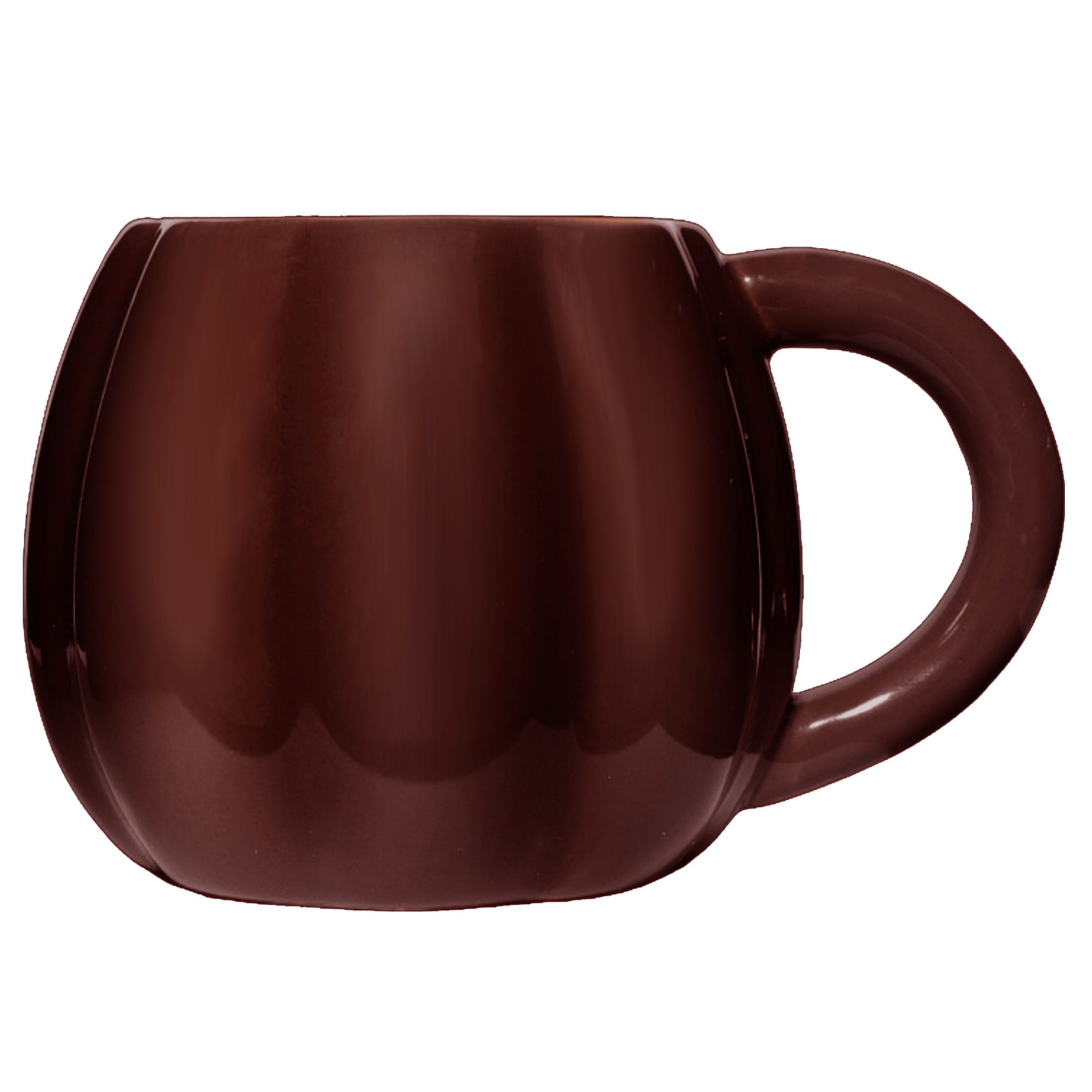 Brown mug on a transparent background