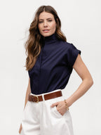 CAP SLEEVE: MIDNIGHT IN MANHATTAN Sarah Alexandra elizabeth + Bern