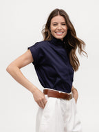 CAP SLEEVE: MIDNIGHT IN MANHATTAN Sarah Alexandra elizabeth + Bern