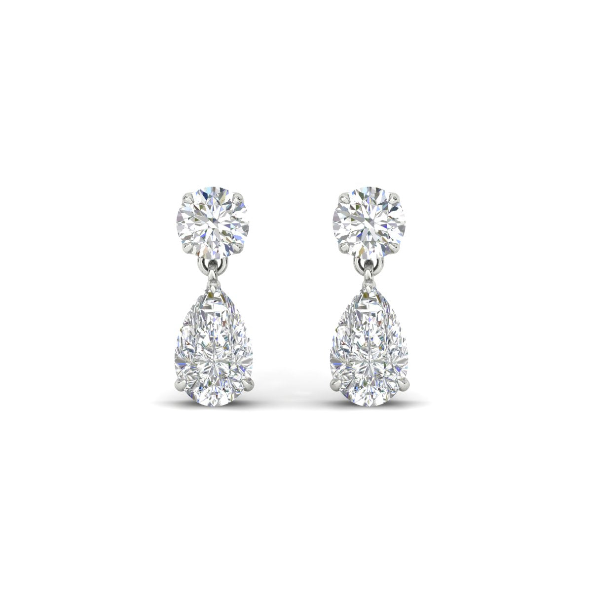 Gemstone Pear Drop Stud Earring