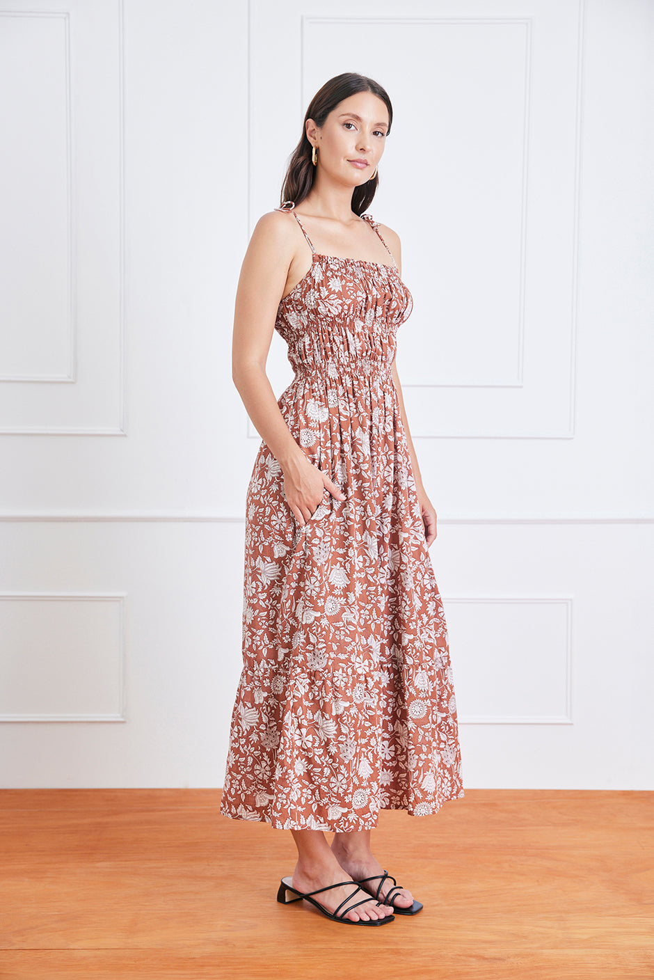 Emilia Midi Dress in Garden Roots - elizabeth + Bern