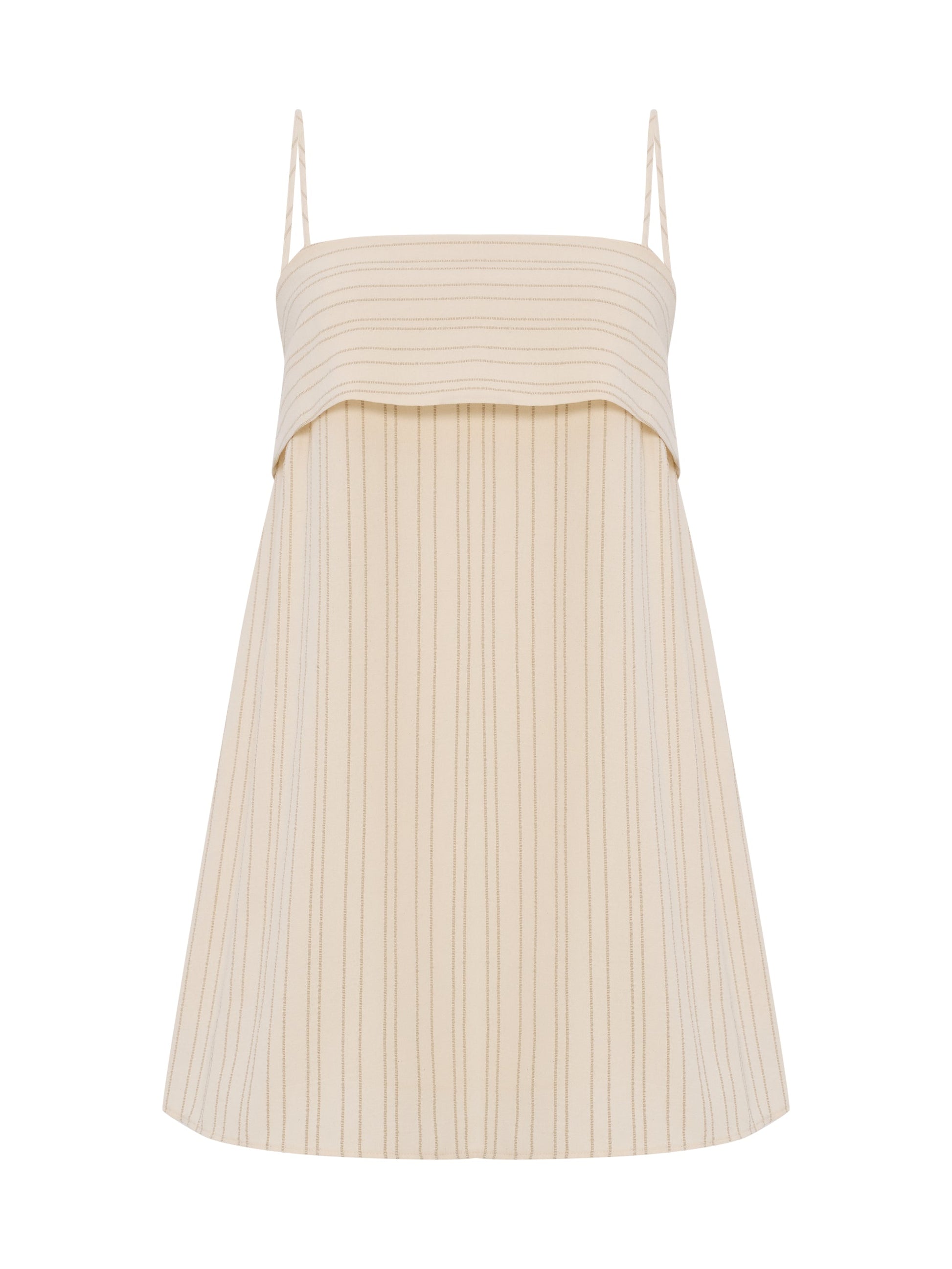 Puglia Stripes Mini Dress - Oatmeal - elizabeth + Bern