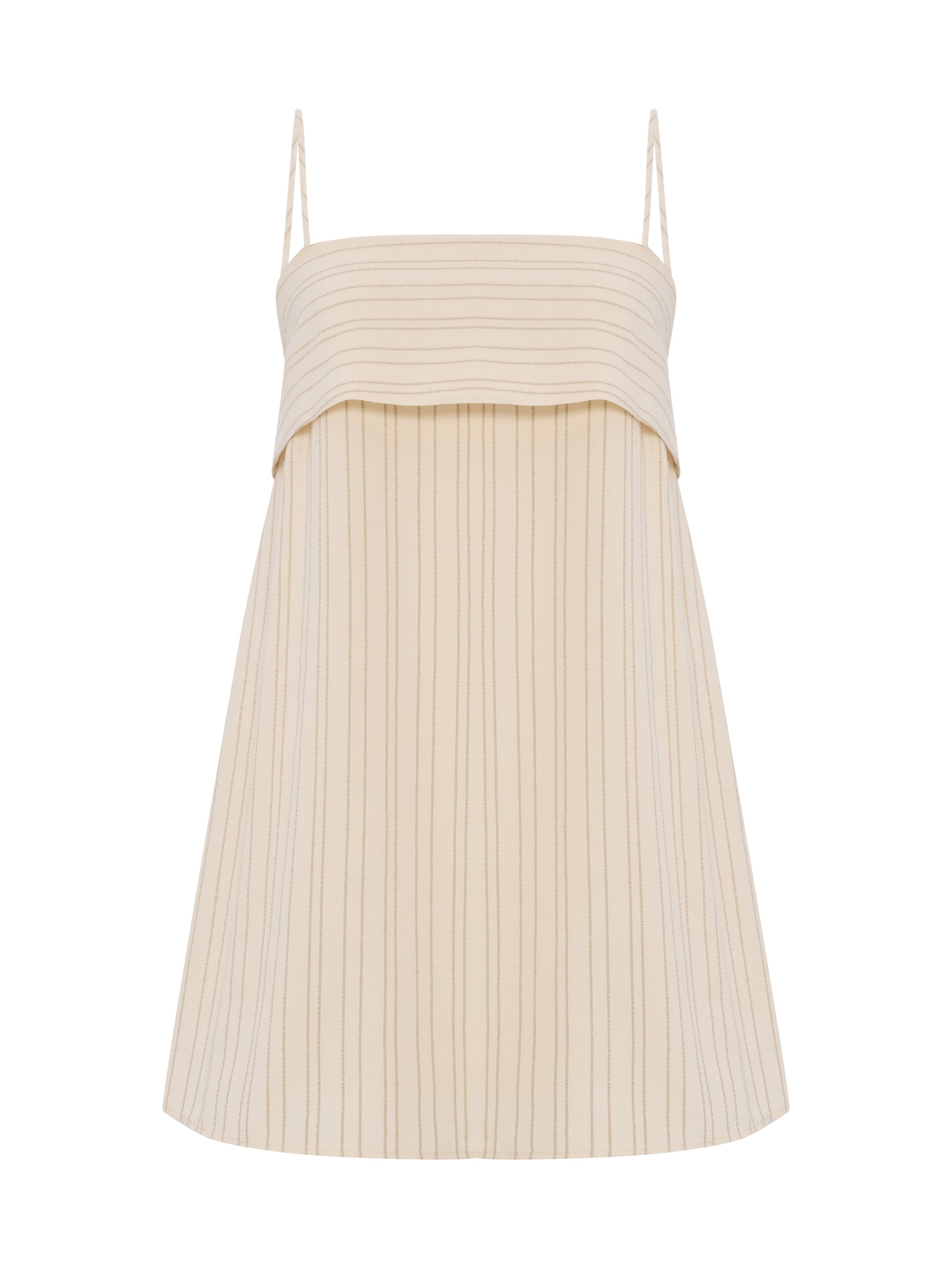 Puglia Stripes Mini Dress - Oatmeal - elizabeth + Bern
