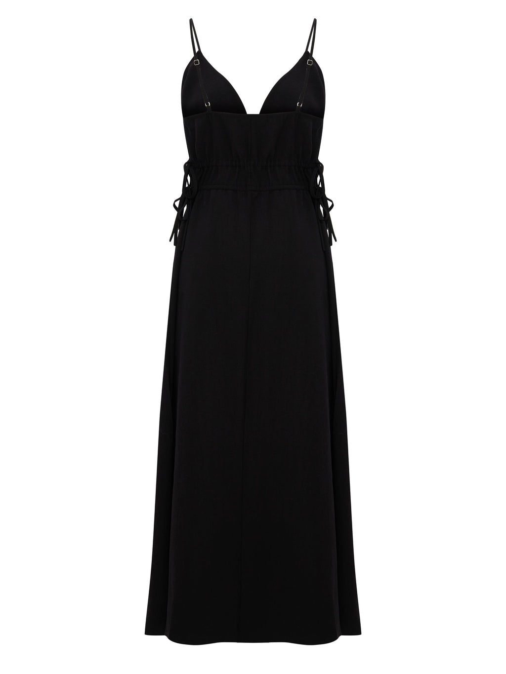 Sofia Ties Maxi Dress - Black