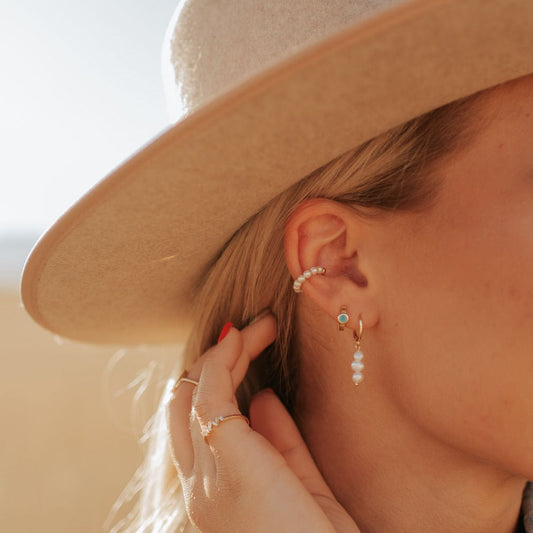 Catalina Pearl Earrings - elizabeth + Bern