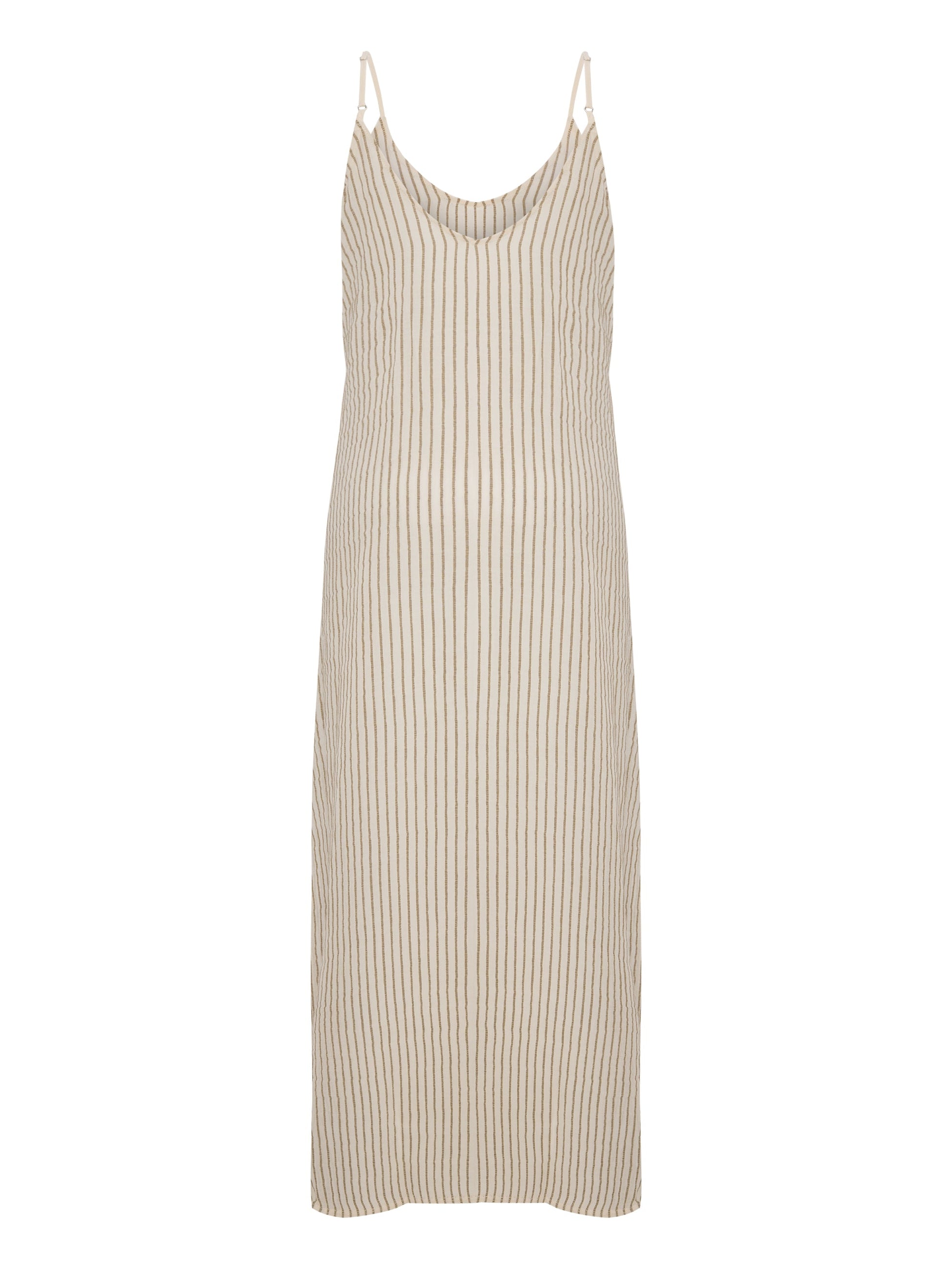 Yaz Dress - Khaki Green Stripes - elizabeth + Bern