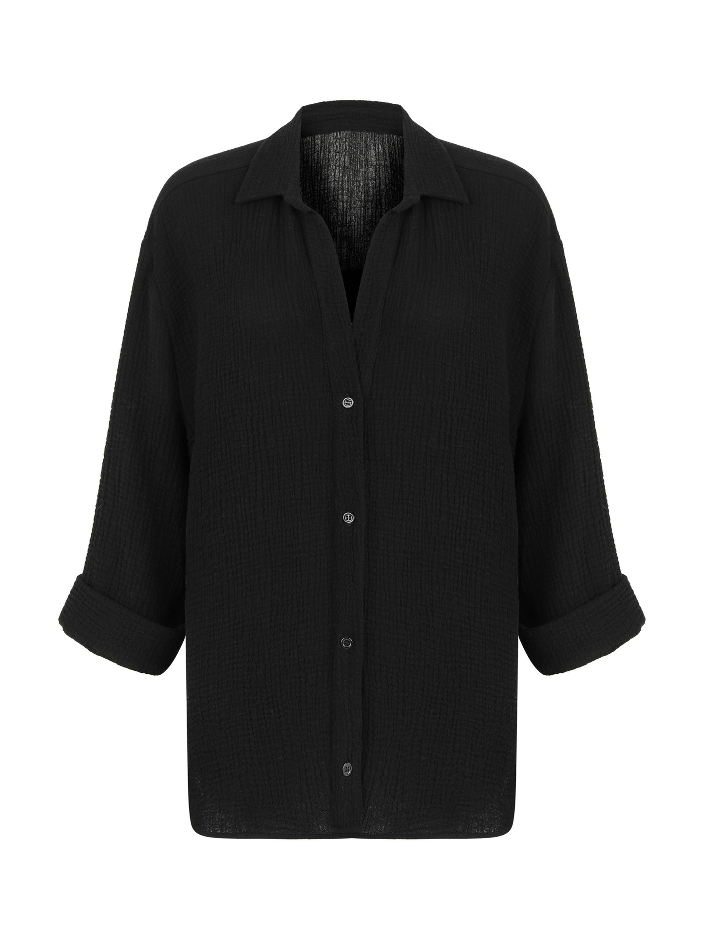 Echo Maxi Shirt - Black - elizabeth + Bern