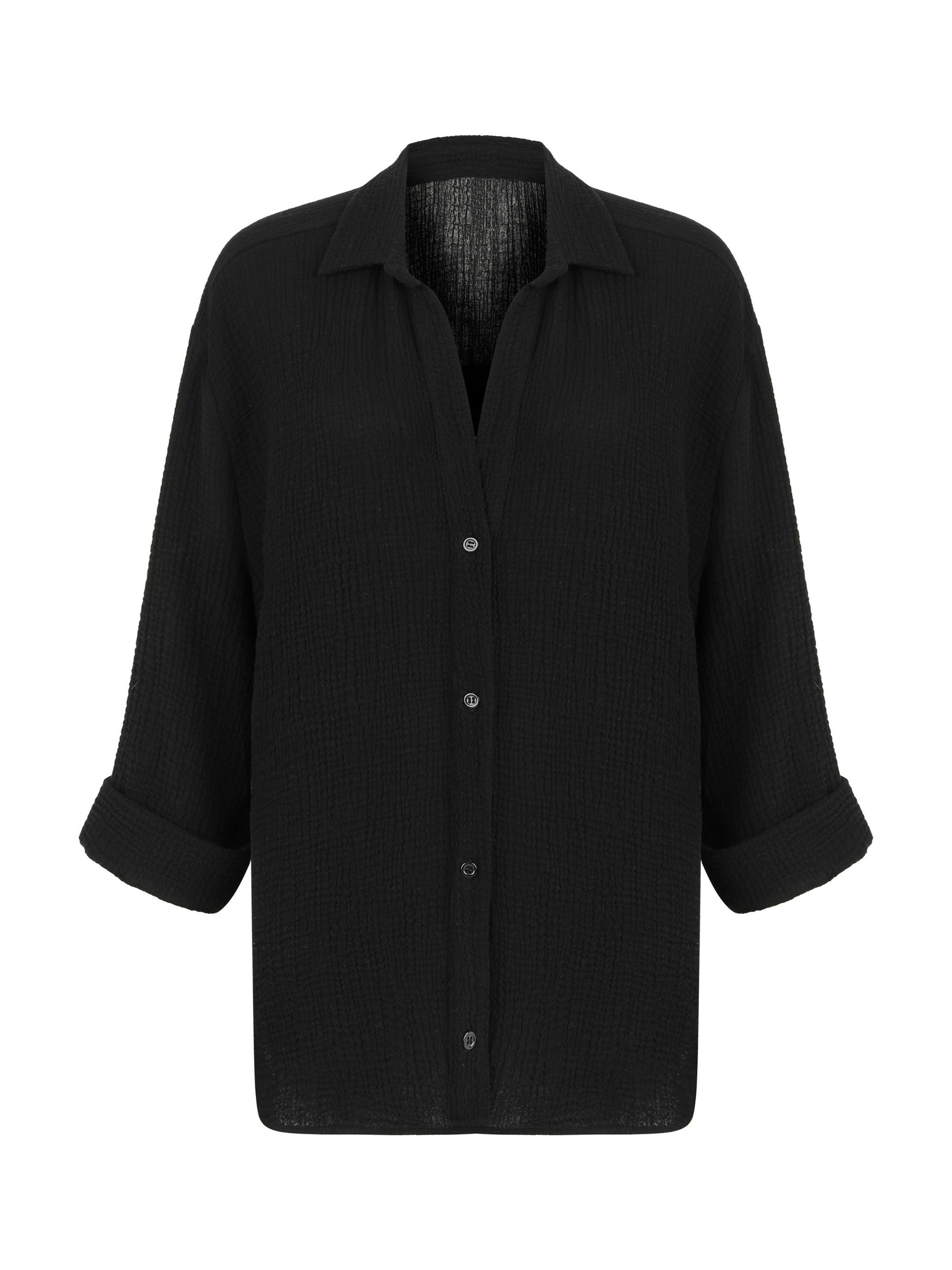 Echo Maxi Shirt - Black - elizabeth + Bern