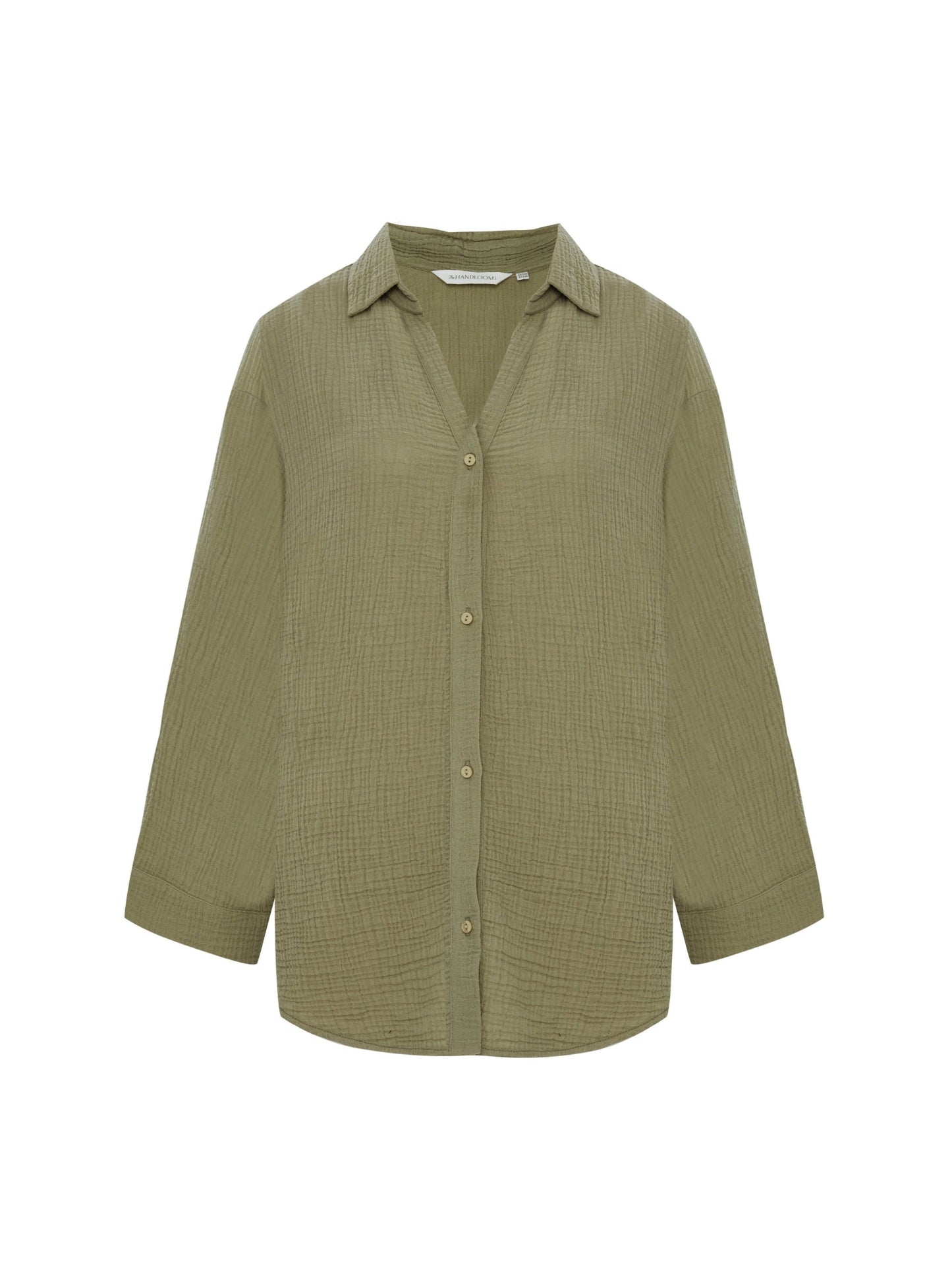 Echo Maxi Shirt - Khaki Green - elizabeth + Bern
