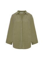 Echo Maxi Shirt - Khaki Green - elizabeth + Bern