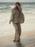 Echo Maxi Shirt - Khaki Green - elizabeth + Bern