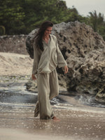 Echo Maxi Shirt - Khaki Green - elizabeth + Bern