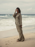 Echo Maxi Shirt - Khaki Green - elizabeth + Bern