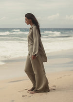 Echo Maxi Shirt - Khaki Green - elizabeth + Bern