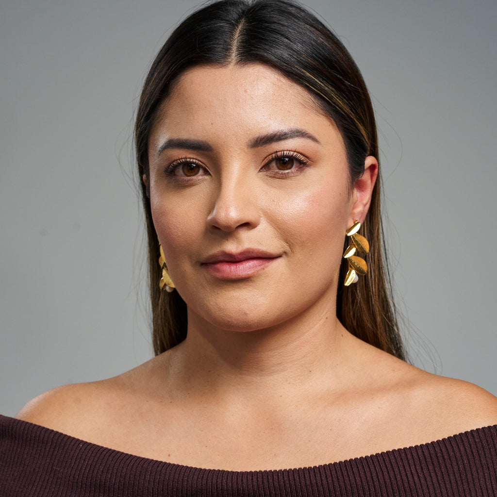 Pearled Branch Earrings
