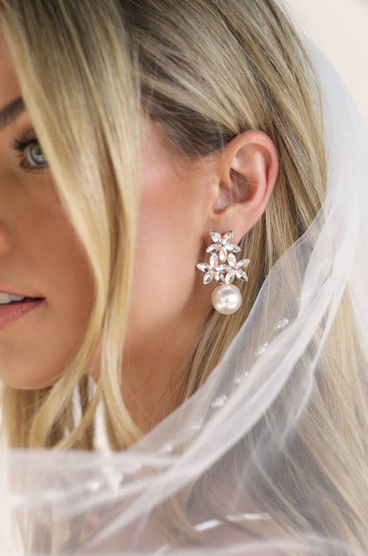 Best Day Crystal & Pearl Earrings - elizabeth + Bern