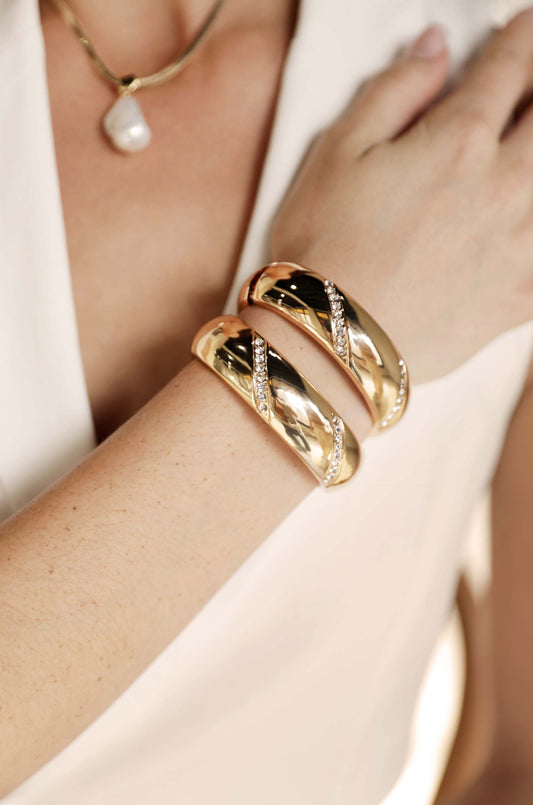 Crystal Dotted Bangle - elizabeth + Bern