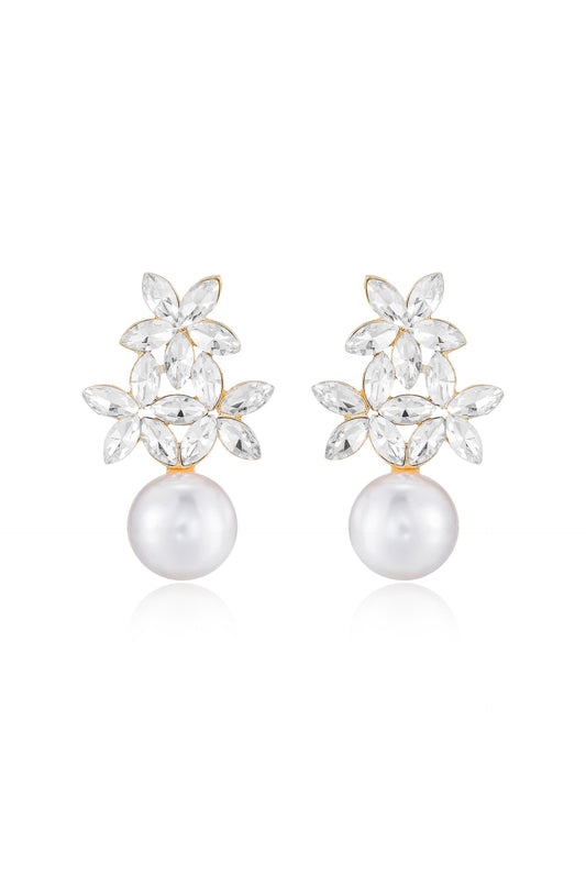 Best Day Crystal & Pearl Earrings - elizabeth + Bern