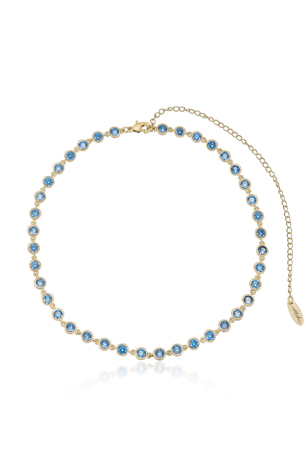 Crystal Disc and Link Necklace - elizabeth + Bern