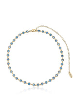 Crystal Disc and Link Necklace - elizabeth + Bern