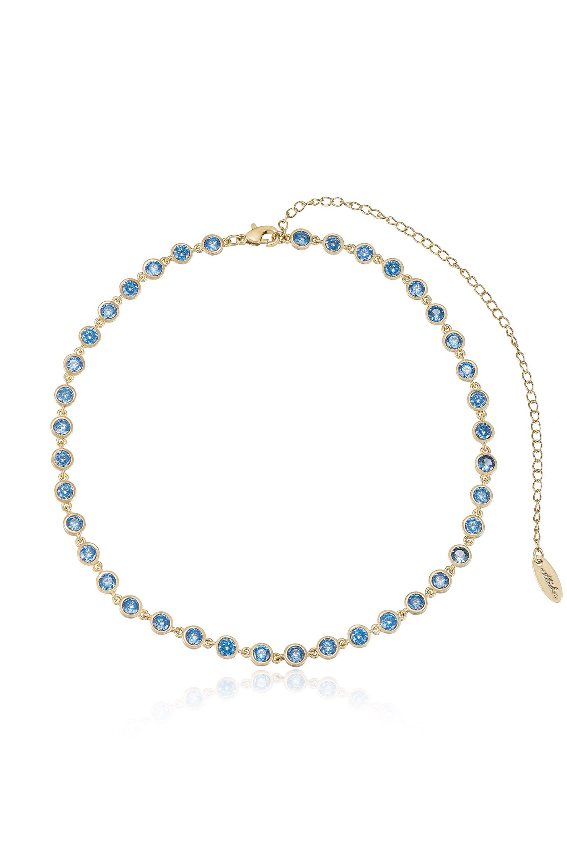 Crystal Disc and Link Necklace - elizabeth + Bern