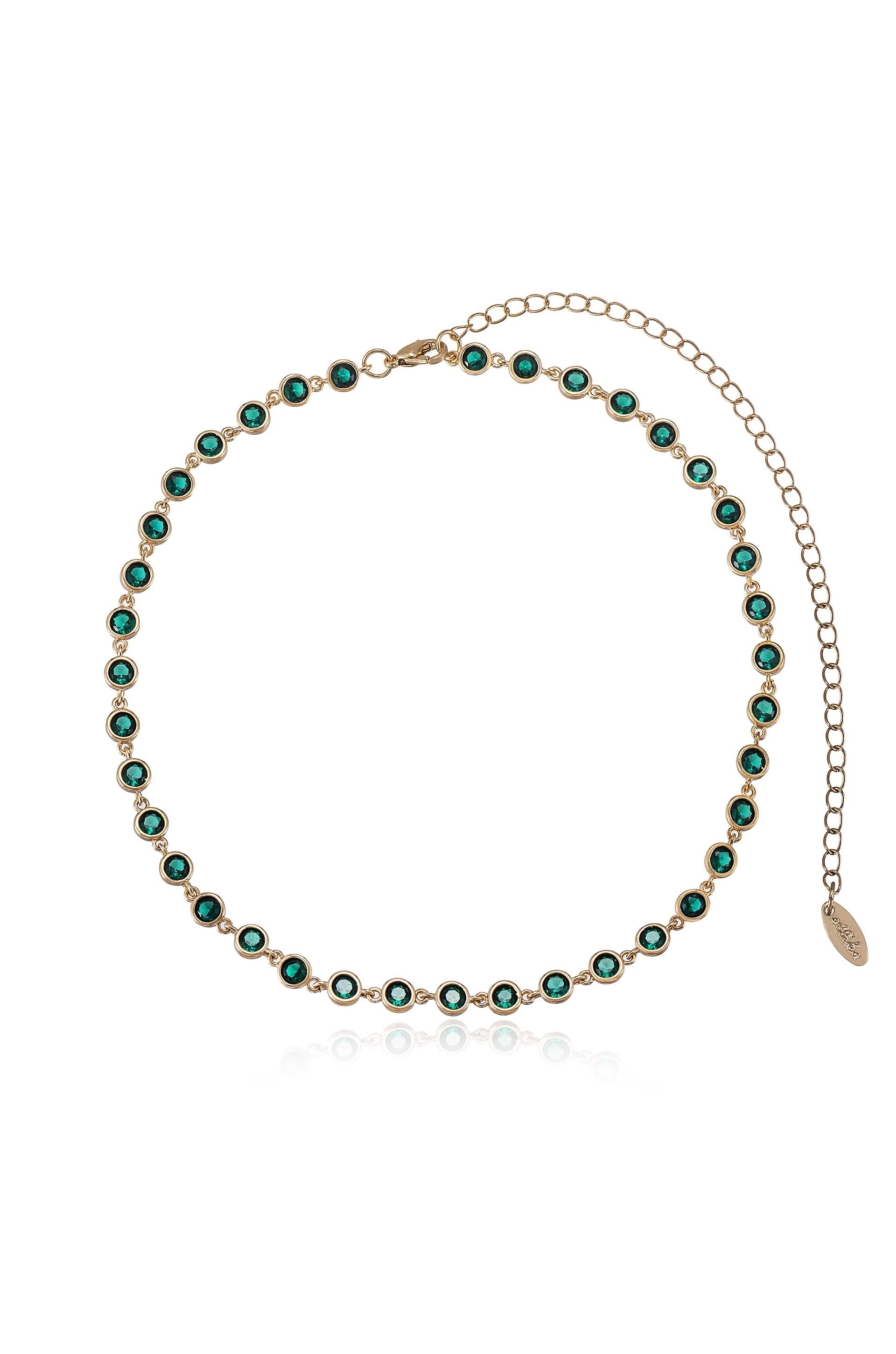 Crystal Disc and Link Necklace - elizabeth + Bern