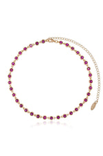 Crystal Disc and Link Necklace - elizabeth + Bern