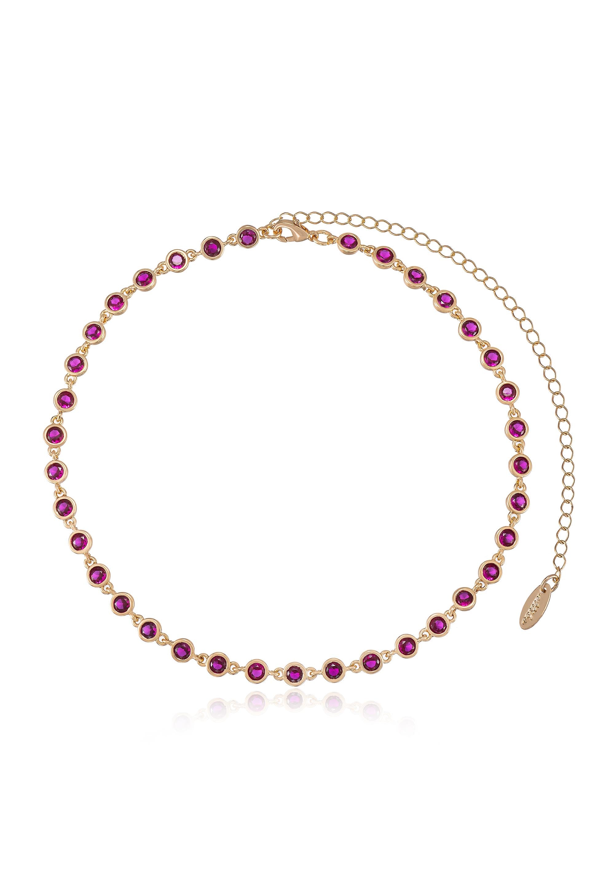Crystal Disc and Link Necklace - elizabeth + Bern