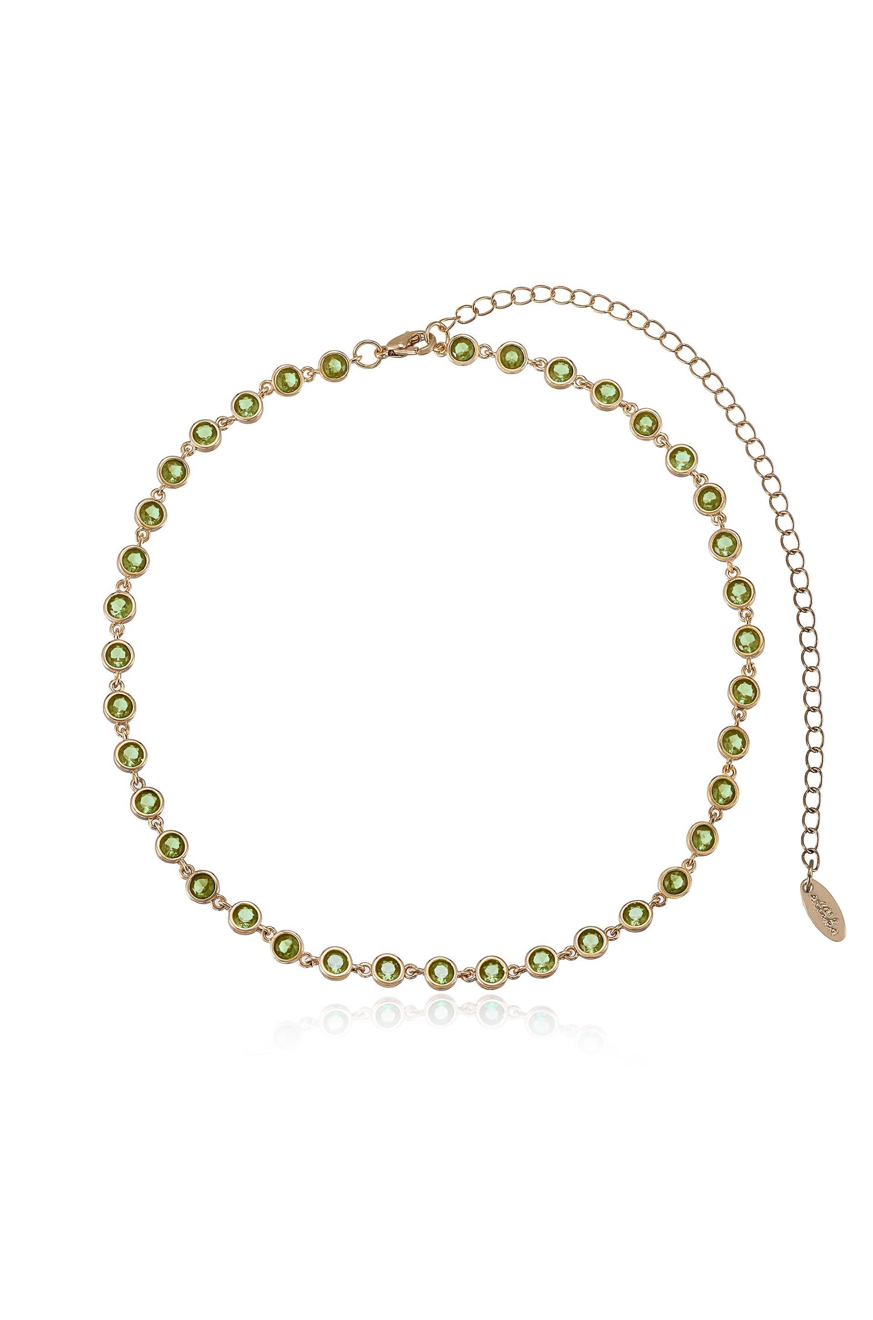 Crystal Disc and Link Necklace - elizabeth + Bern