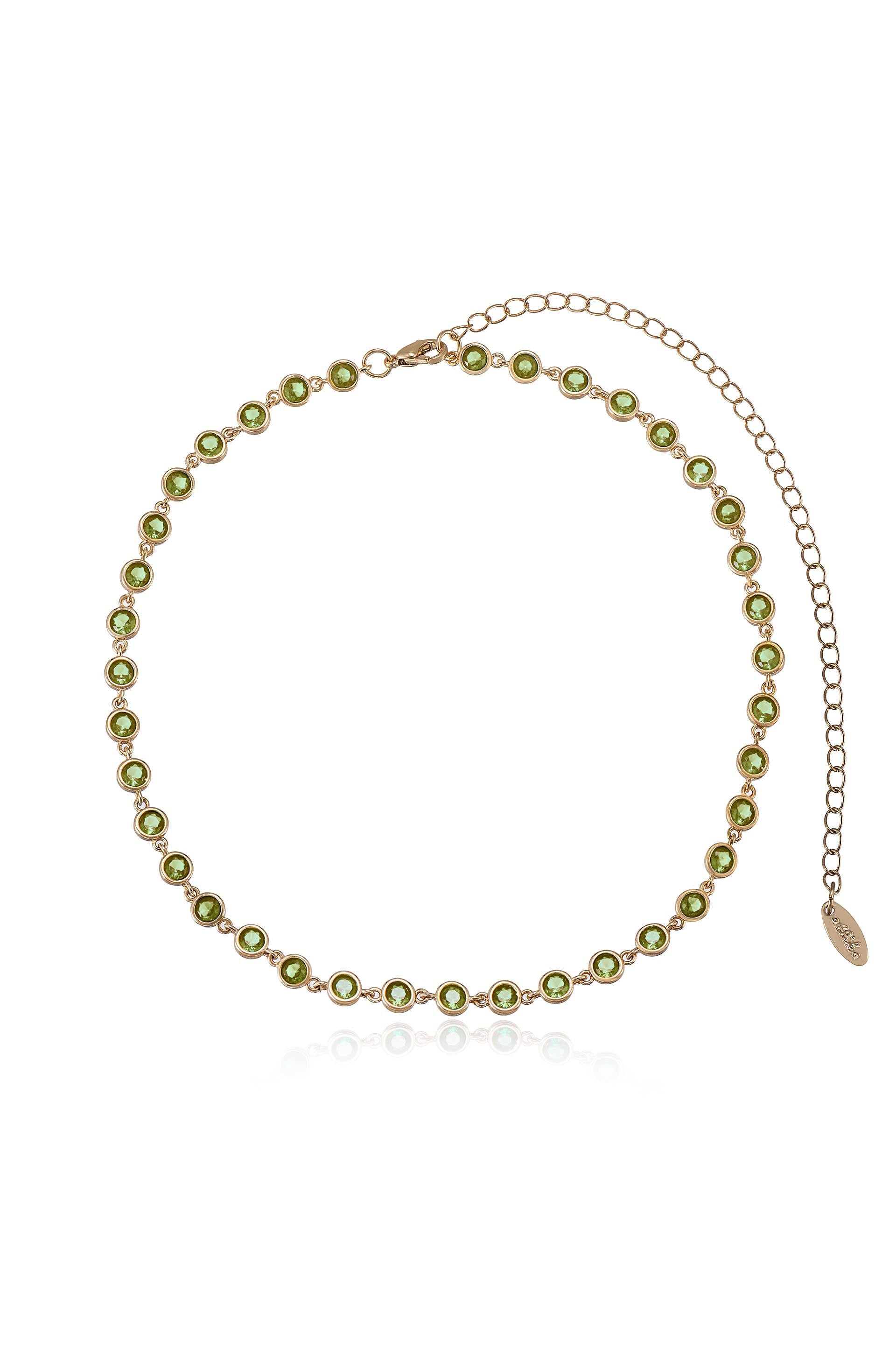 Crystal Disc and Link Necklace - elizabeth + Bern