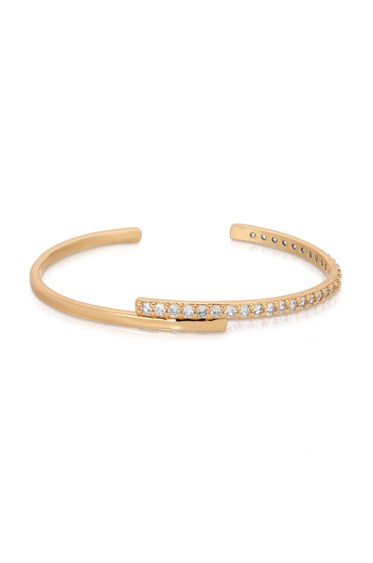 Half Classic Half Sparkle Bracelet Cuff - elizabeth + Bern