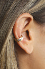 Hammered Ear Cuff with Pear Crystal - elizabeth + Bern