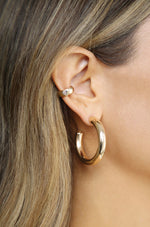 Hammered Ear Cuff with Pear Crystal - elizabeth + Bern