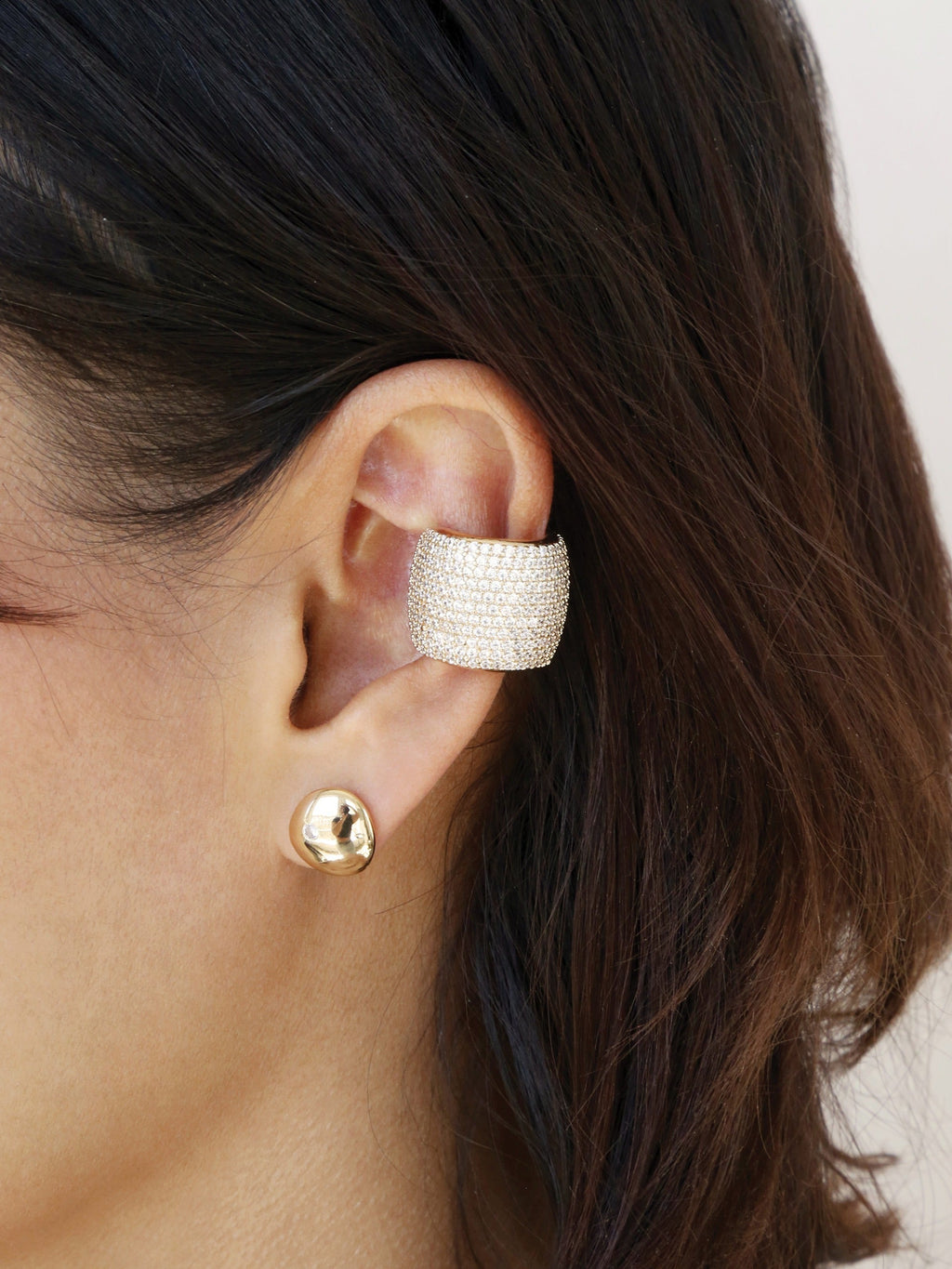 Crystal Statement Chunky Ear Cuff - elizabeth + Bern