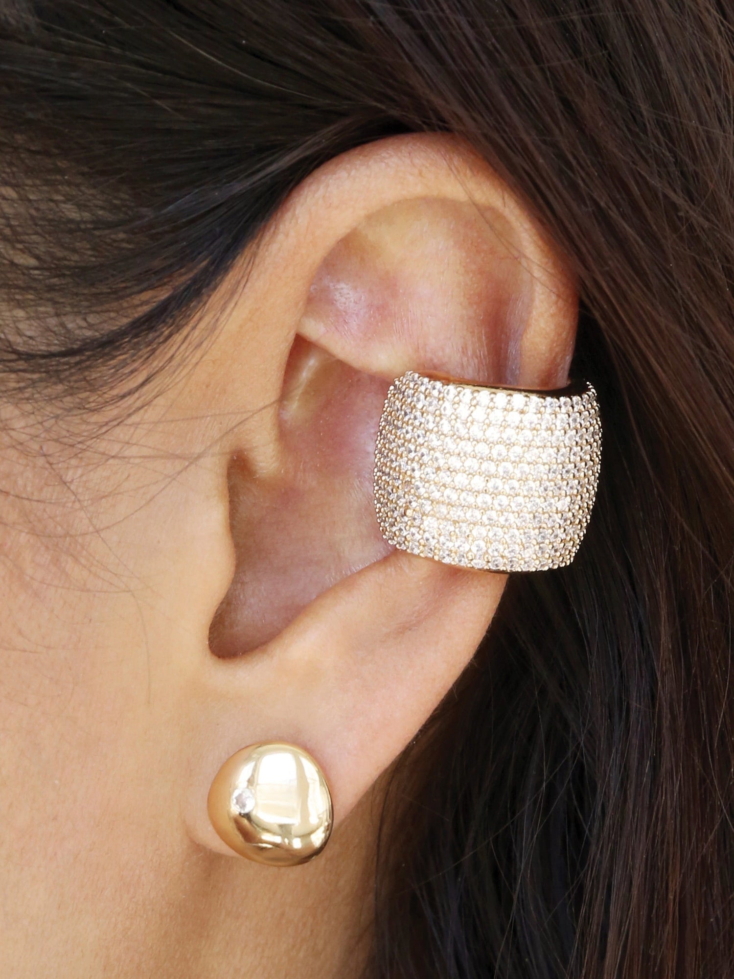 Crystal Statement Chunky Ear Cuff - elizabeth + Bern