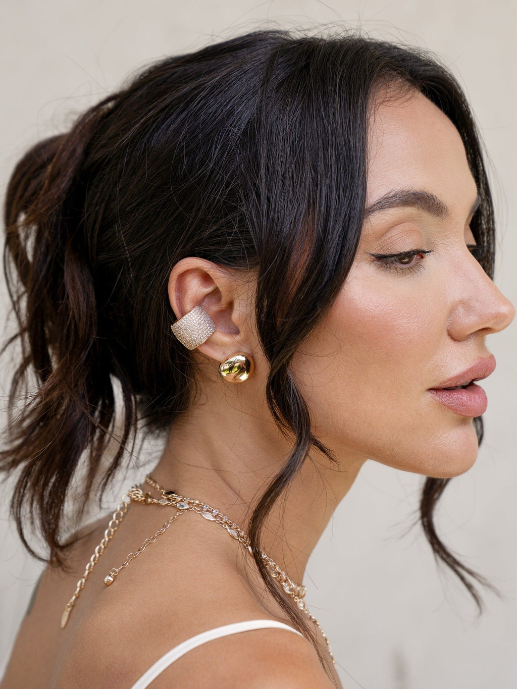 Crystal Statement Chunky Ear Cuff - elizabeth + Bern